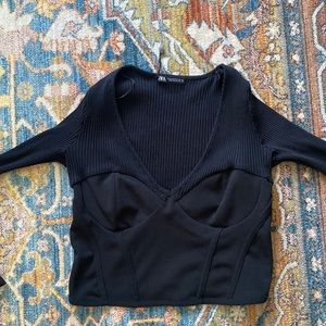 zara long sleeve black